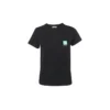 Camiseta de manga curta em algodão ecológico, preta 578133THV631000
