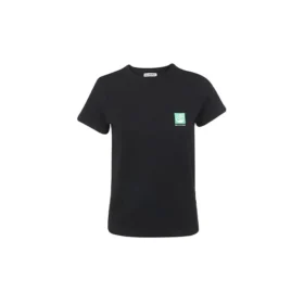 Camiseta de manga curta em algodão ecológico, preta 578133THV631000 Camiseta de manga curta em algodão ecológico, preta 578133THV631000
