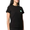 Camiseta de manga curta em algodão ecológico, preta 578133THV631000