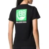 Camiseta de manga curta em algodão ecológico, preta 578133THV631000