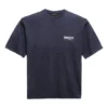 Camiseta de manga curta masculina Balenciaga com estampado da Political Campaign, azul-marinho 570803TAV444128