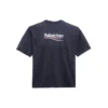 Camiseta de manga curta masculina Balenciaga com estampado da Political Campaign, azul-marinho 570803TAV444128