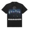 Camiseta de manga curta preta da banda alemã Rammstein 670943TLV511000