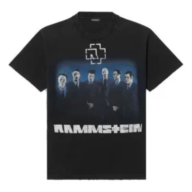 Camiseta de manga curta preta da banda alemã Rammstein 670943TLV511000 Camiseta de manga curta preta da banda alemã Rammstein 670943TLV511000