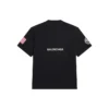 Camiseta de manga curta retro espacial Balenciaga x NASA “Preto” 651795TKVD71070