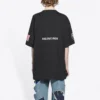 Camiseta de manga curta retro espacial Balenciaga x NASA “Preto” 651795TKVD71070