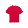 Camiseta masculina Balenciaga com padrão de letras, decote redondo, manga curta e furos, vermelha 651795TKVB86295
