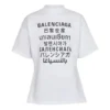 Camiseta masculina Balenciaga SS21 com a palavra, manga curta, branca 641613TJVI59040