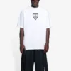 Camiseta masculina de manga curta com estampado SS21 e gola redonda, branca 651795TKV779040