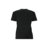 Camiseta preta de manga curta com gola redonda e logótipo SS21 612964TJV871070