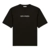 Camiseta Simbólica de Corte Justo, Manga Curta, Preta 612964TIV501070