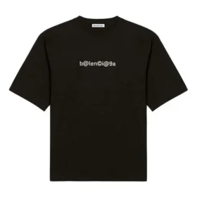 Camiseta Simbólica de Corte Justo, Manga Curta, Preta 612964TIV501070 Camiseta Simbólica de Corte Justo, Manga Curta, Preta 612964TIV501070