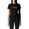 Camiseta Simbólica de Corte Justo, Manga Curta, Preta 612964TIV501070