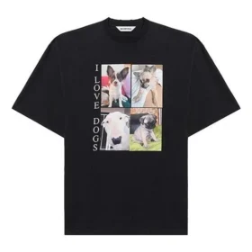 Camiseta SS21 I Love Dogs Preta 641532TJVH11000