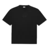 Camiseta unissexo de manga curta com gola redonda e padrão de logótipo SS21, preta 641655TKV711069