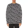 Camisola Balenciaga Paris Intarsia com padrão integral «Preto Branco» 599826T31701070
