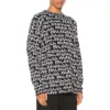 Camisola Balenciaga Paris Intarsia com padrão integral «Preto Branco» 599826T31701070