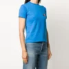 Camisola casual de manga curta com logótipo em letras, azul, 612964TIV797601