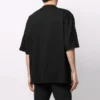 Camisola casual masculina Balenciaga SS21 com estampado, tamanho grande, manga curta, preta 641614TJV801070