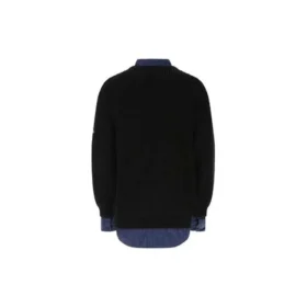 Camisola com camadas e detalhes de camisa «Preto» 675268T32151000