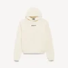 Camisola com capuz Balenciaga para mulher, corte médio, na cor creme