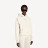 Camisola com capuz Balenciaga para mulher, corte médio, na cor creme