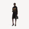 Camisola com capuz Balenciaga Sacra Cœur de corte médio para mulher, em preto