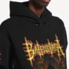 Camisola com capuz Balenciaga Sacra Cœur de corte médio para mulher, em preto