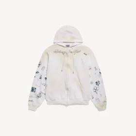 Camisola com capuz clássica masculina com fecho em branco Camisola com capuz clássica masculina com fecho em branco