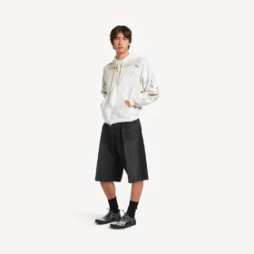 Camisola com capuz clássica masculina com fecho em branco Camisola com capuz clássica masculina com fecho em branco