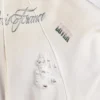 Camisola com capuz clássica masculina com fecho em branco