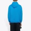 Camisola com capuz e mangas compridas Balenciaga FW21 com logótipo para homem, azul 570811TIV557560
