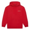 Camisola com capuz e mangas compridas Balenciaga FW21 para homem, folgada, com logótipo, vermelha 600583TIV846540