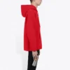 Camisola com capuz e mangas compridas Balenciaga FW21 para homem, folgada, com logótipo, vermelha 600583TIV846540