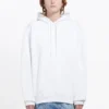 Camisola com capuz e mangas compridas Balenciaga para homem, com letras na parte de trás, branca, 556113TAV379000