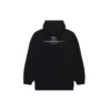 Camisola com capuz, manga comprida, corte largo e quadrado, Balenciaga FW21 para homem, preta, 651799TJV910107