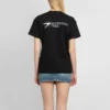 Camisola com estampado, gola redonda e manga curta, preta 612965TKV861070