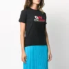 Camisola com gola redonda e estampado, preta 620941TIVD51000