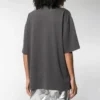 Camisola com gola redonda, logótipo pequeno, manga curta, cinzenta 556104TYK281055