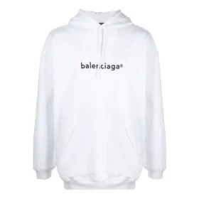 Camisola com logótipo Balenciaga para homem, oversize, branca 570811TIV559040