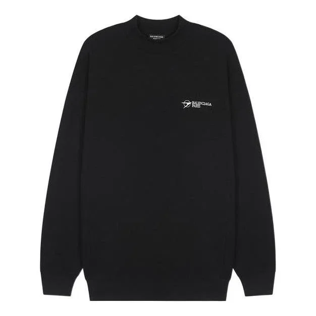 Camisola com logótipo bordado, corte médio «Preto» 652981TKV871070