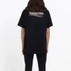 Camisola com logótipo, corte largo, manga curta, unissexo, preta 556150TAV441000