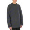 Camisola com logótipo em malha intarsia «Cinza escuro» 623283T15671035