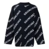 Camisola com logótipo em malha intarsia «Preto» 623283T15674177