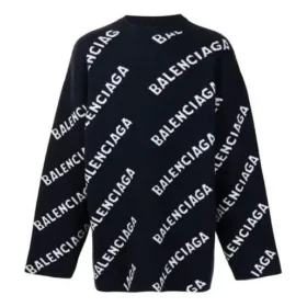 Camisola com logótipo em malha intarsia «Preto» 623283T15674177