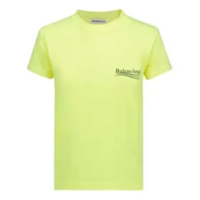 Camisola com logótipo, gola redonda, amarela 612964TJVF77110