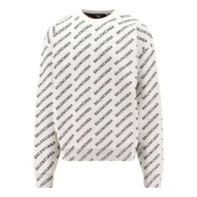 Camisola com logótipo por toda a peça «Branco Preto» 736247T32339054
