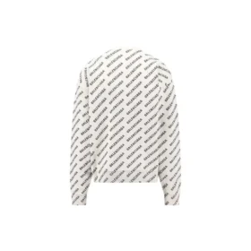 Camisola com logótipo por toda a peça «Branco Preto» 736247T32339054