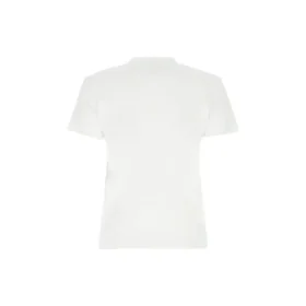 Camisola de algodão com estampado, manga curta, branca 612964TJVD69000
