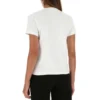 Camisola de algodão com estampado, manga curta, branca 612964TJVD69000